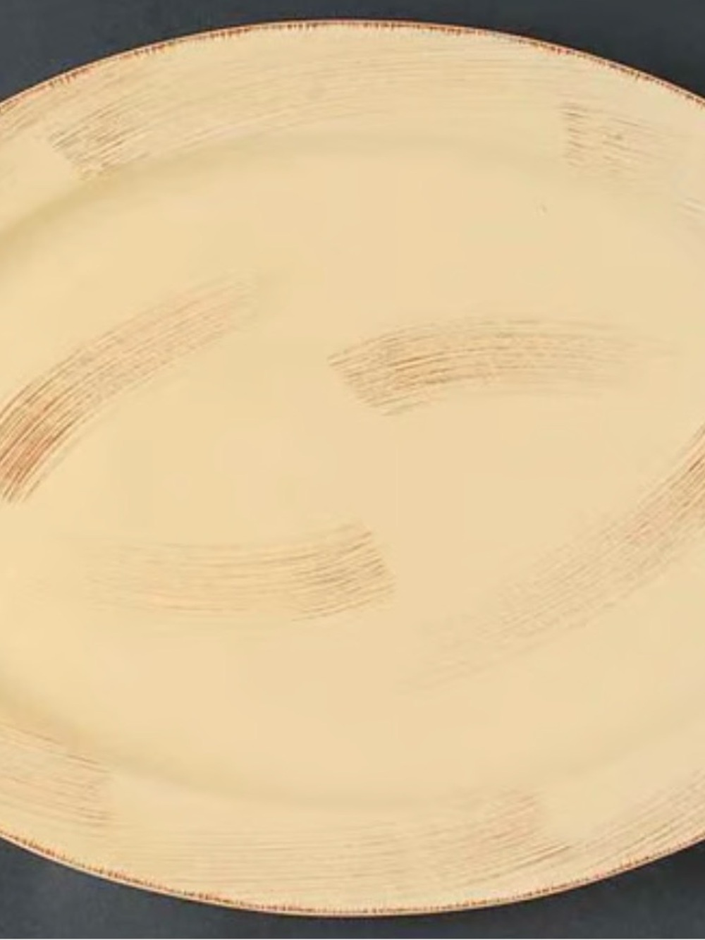 Cream Distressed Round Ceramic Charger